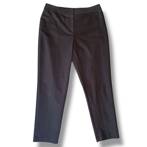 Chicos Womens So Slimming Ankle Pant Sz 1.5 10 Black Straight Leg Stretch - Picture 1 of 6